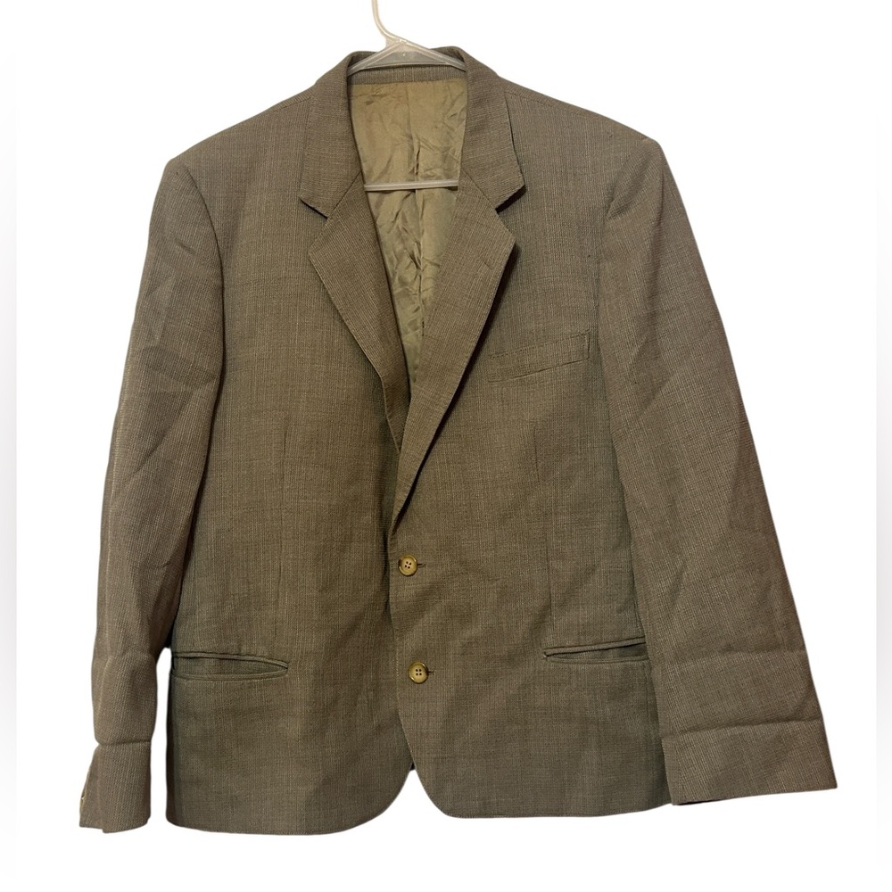 Vintage 70s  Yves Saint Laurent Blazer Jacket Mens size 46 Mocha Brown - Picture 10 of 10